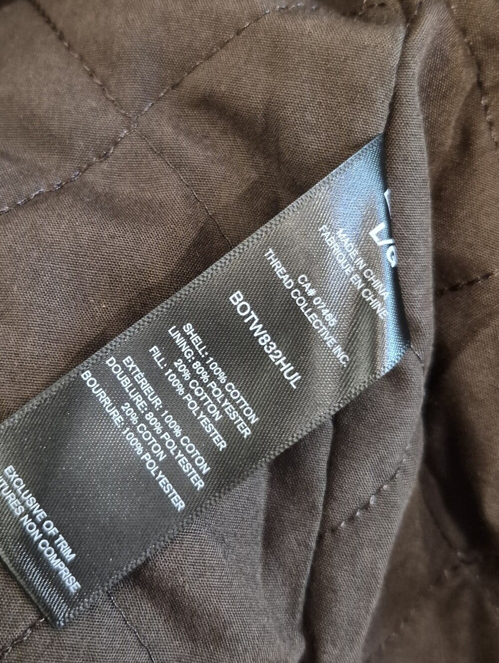 Hunter Barn Jacket Brown Canvas Corduroy Collar Boxy Oversized Sz L $149 NWT - Picture 15 of 16